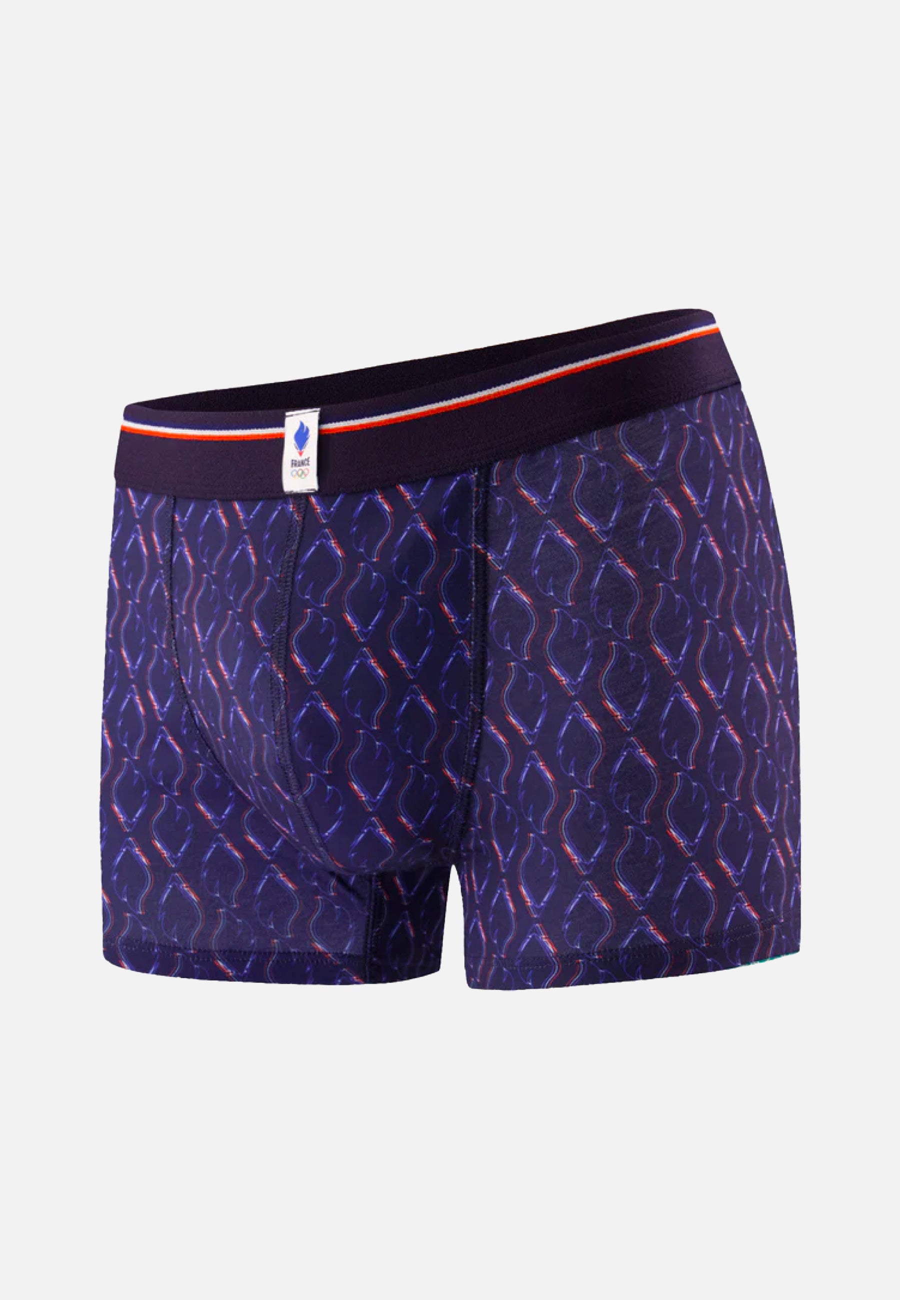 Boxer en polyester-Marius Coq Bleu Blanc Rouge