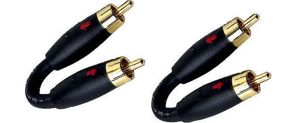 Audioquest PreAmp Jumpers (lot de 2) Câbles RCA/Cinch stéréo