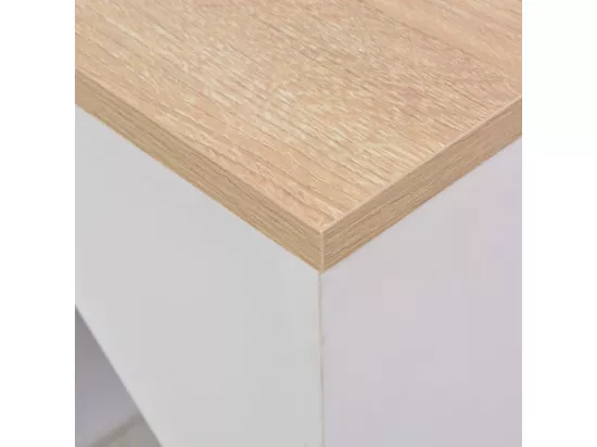 Table de bar avec armoire Blanc 115 x 59 x 200 cm