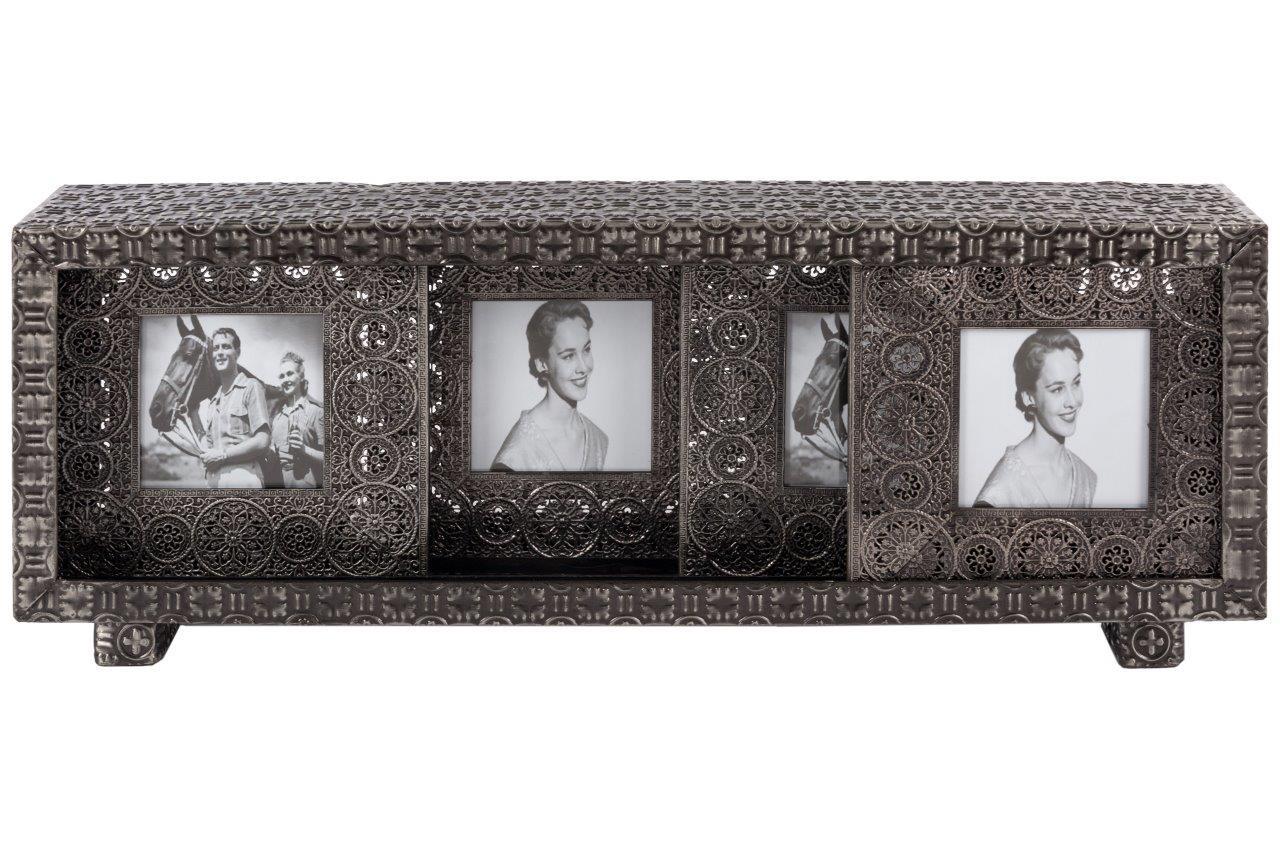 Metallbilderrahmen HAZINE - silber-antikgrau - 58x22 cm