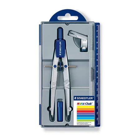 STAEDTLER® Noris Club Schulzirkel 550, im Klappdeckeletui, silber