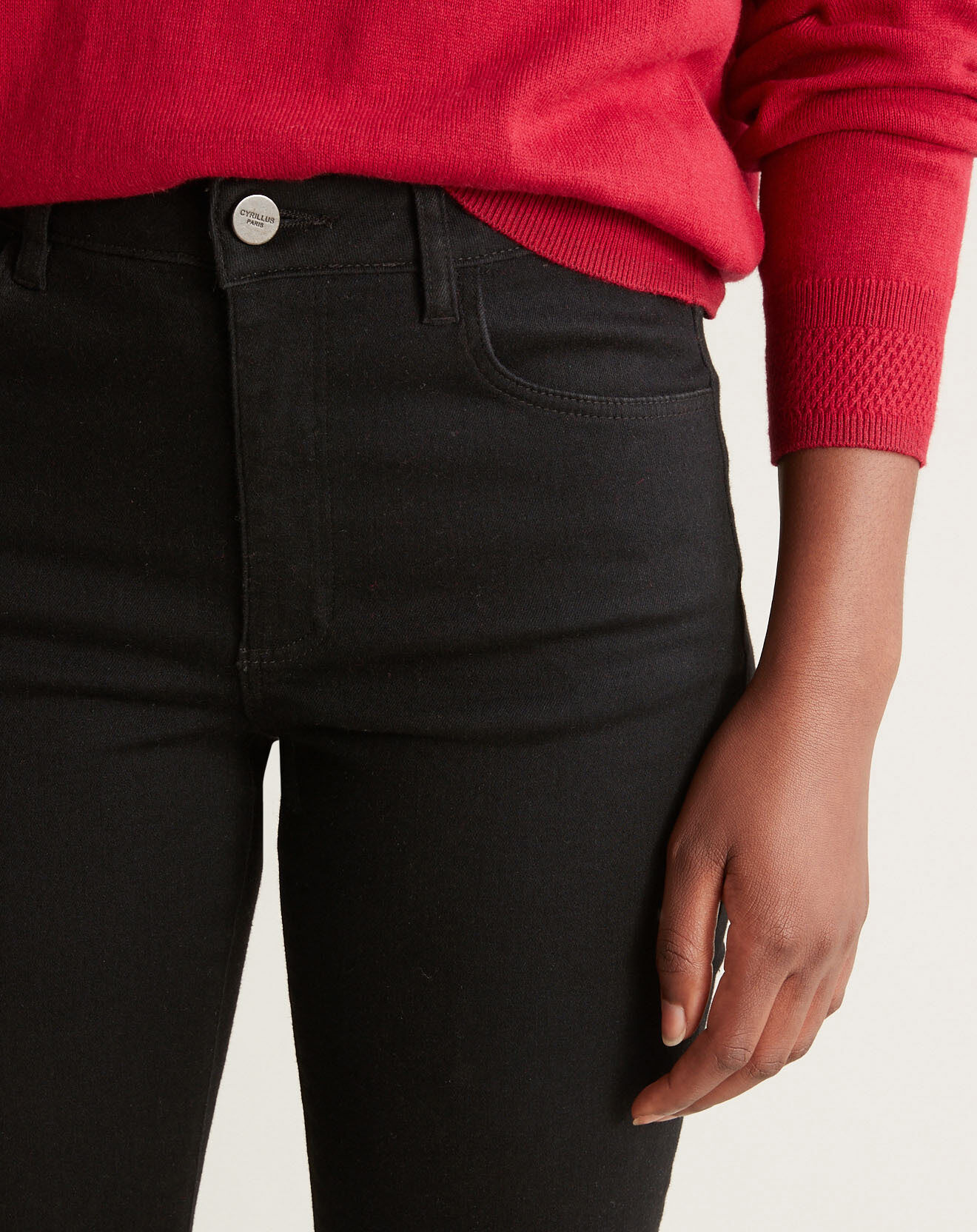 Cyrillus Jean slim Hyperflex Coule noir