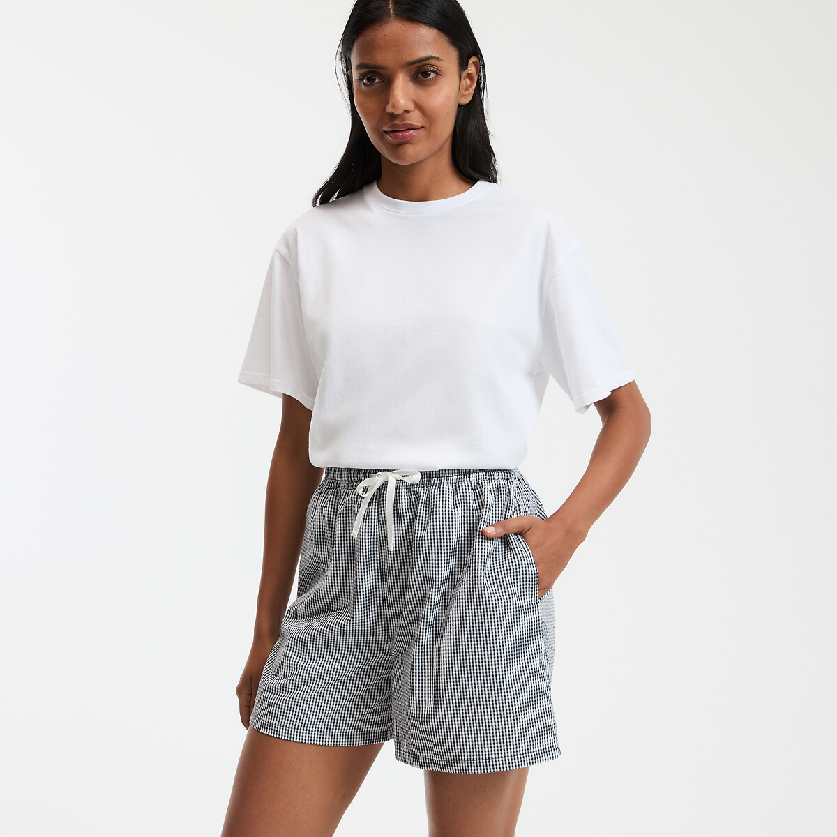 LA REDOUTE COLLECTIONS<br>Calções de pijama em jersey de popeline