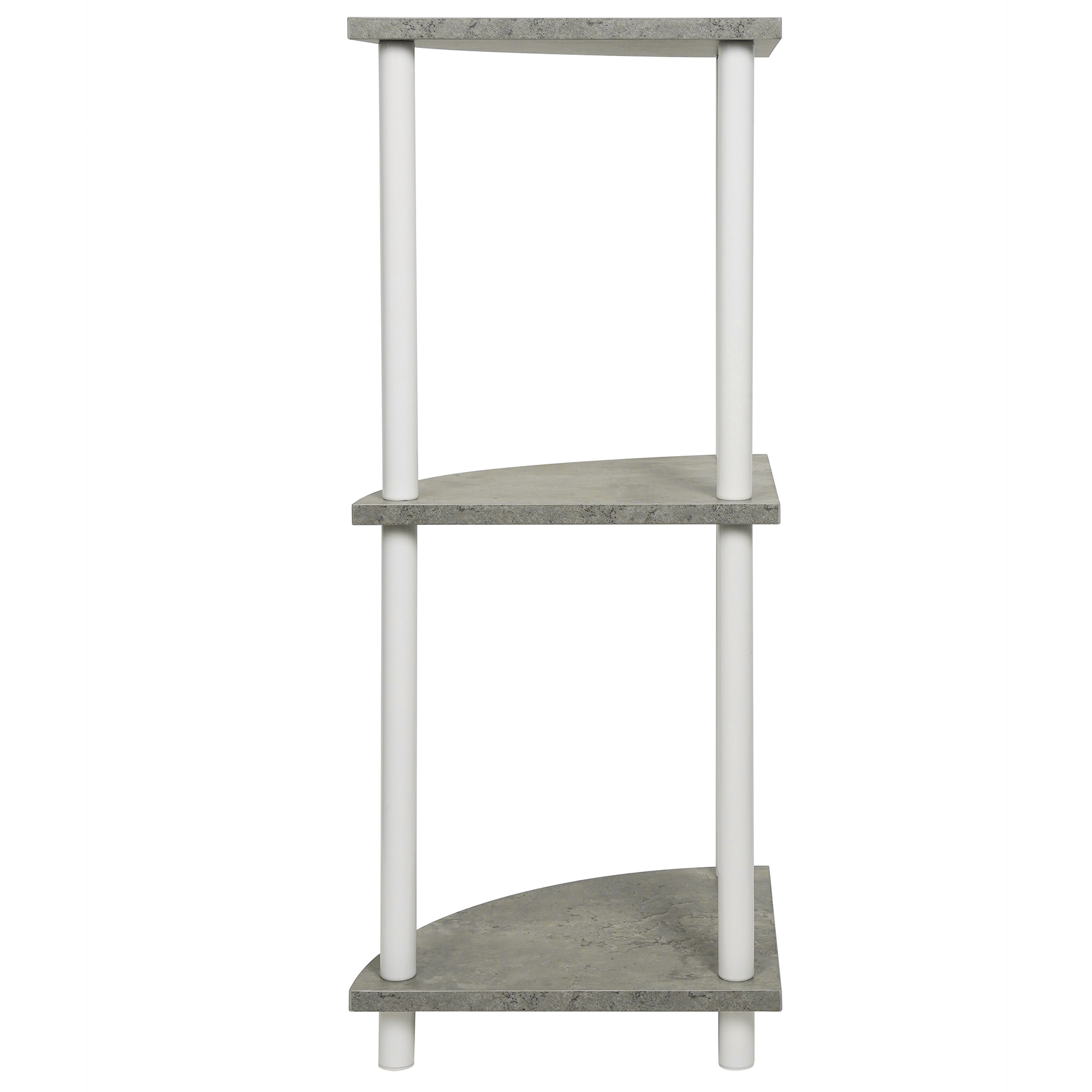 Eckregal - Betonoptik - weiß - 76 cm