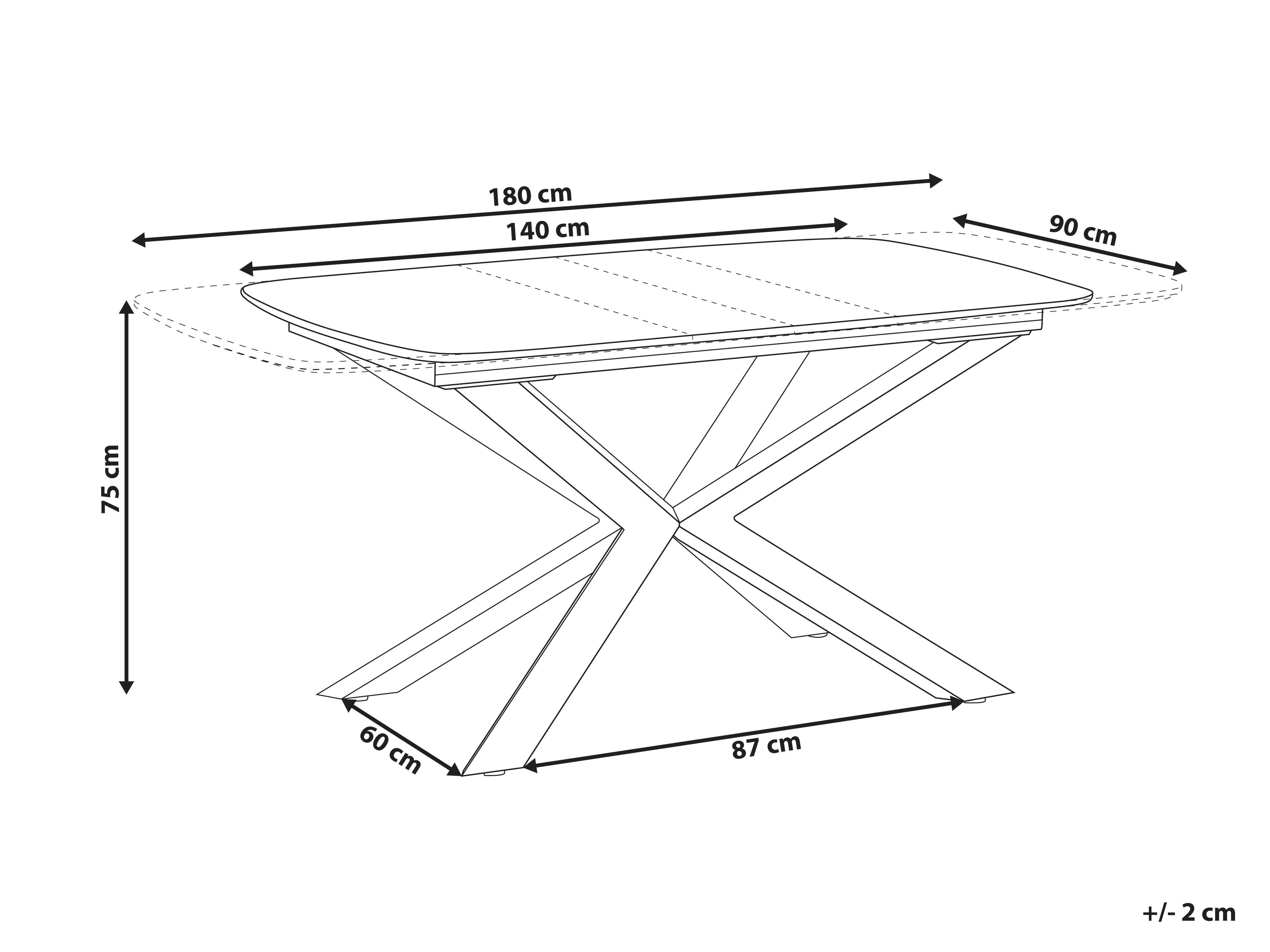 Eettafel uitschuifbaar GAIRDNER Bruin 90 cm 140/180 cm
