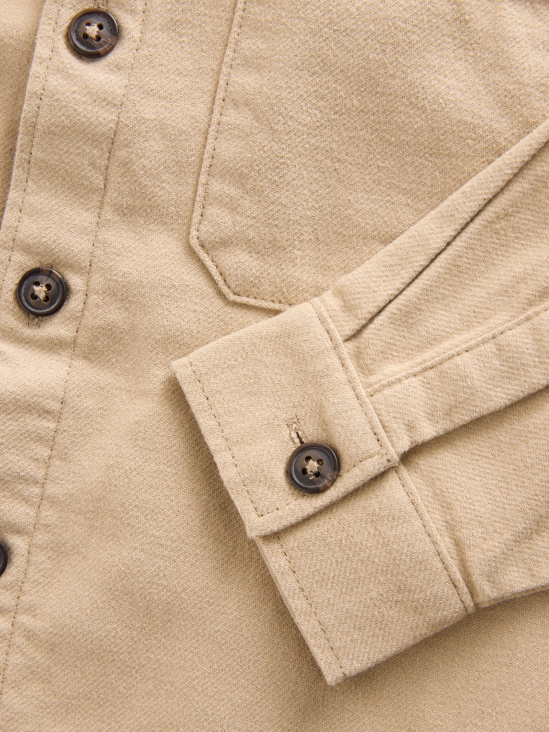 Pastelgeel - Geborsteld overshirt (3-16jr)