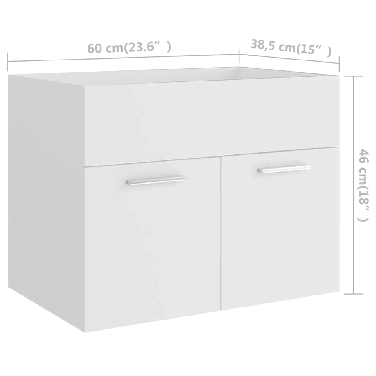 vidaXL Ensemble salle de bain blanc