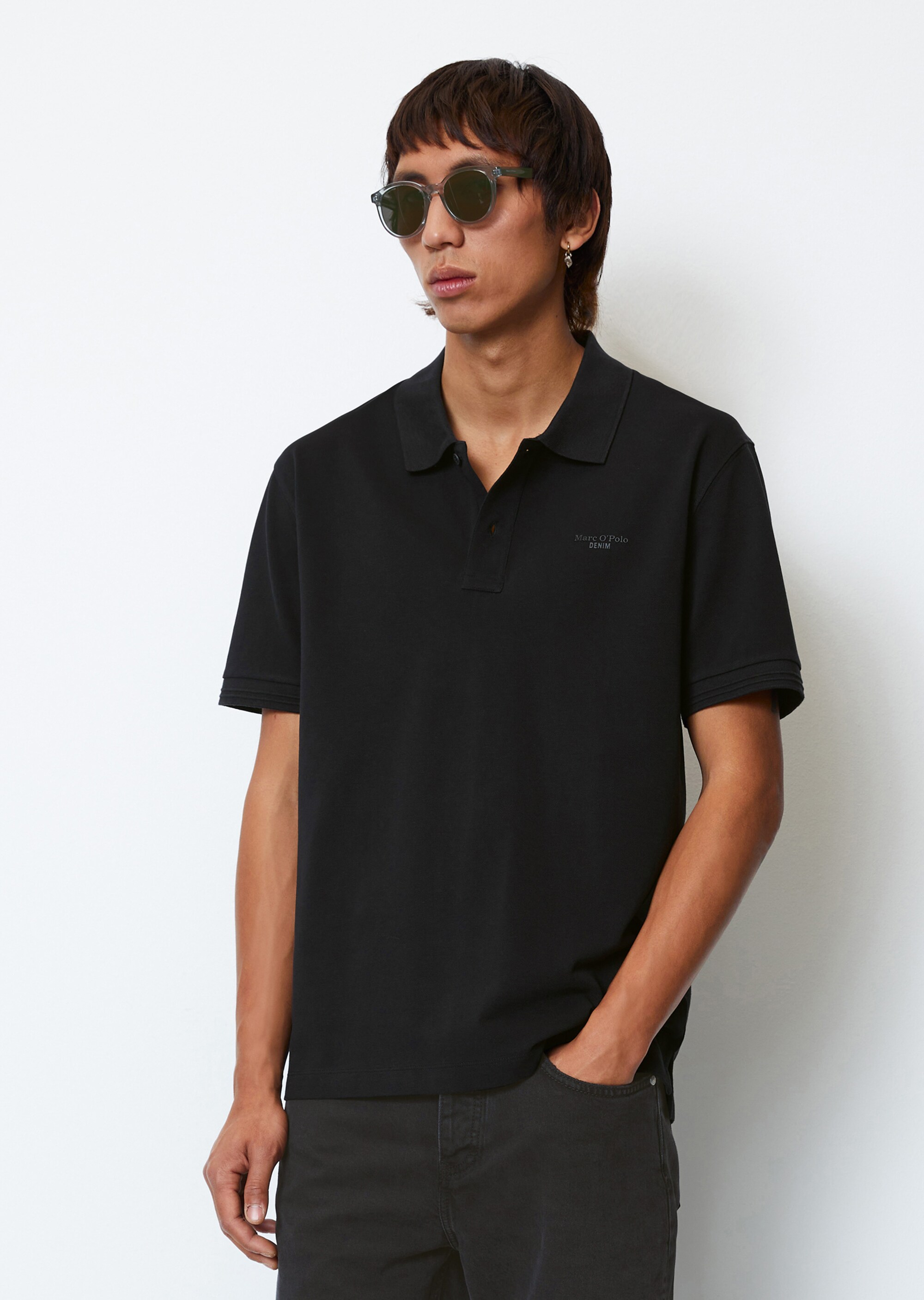 Kurzarm-Poloshirt Piqué regular aus Organic Cotton