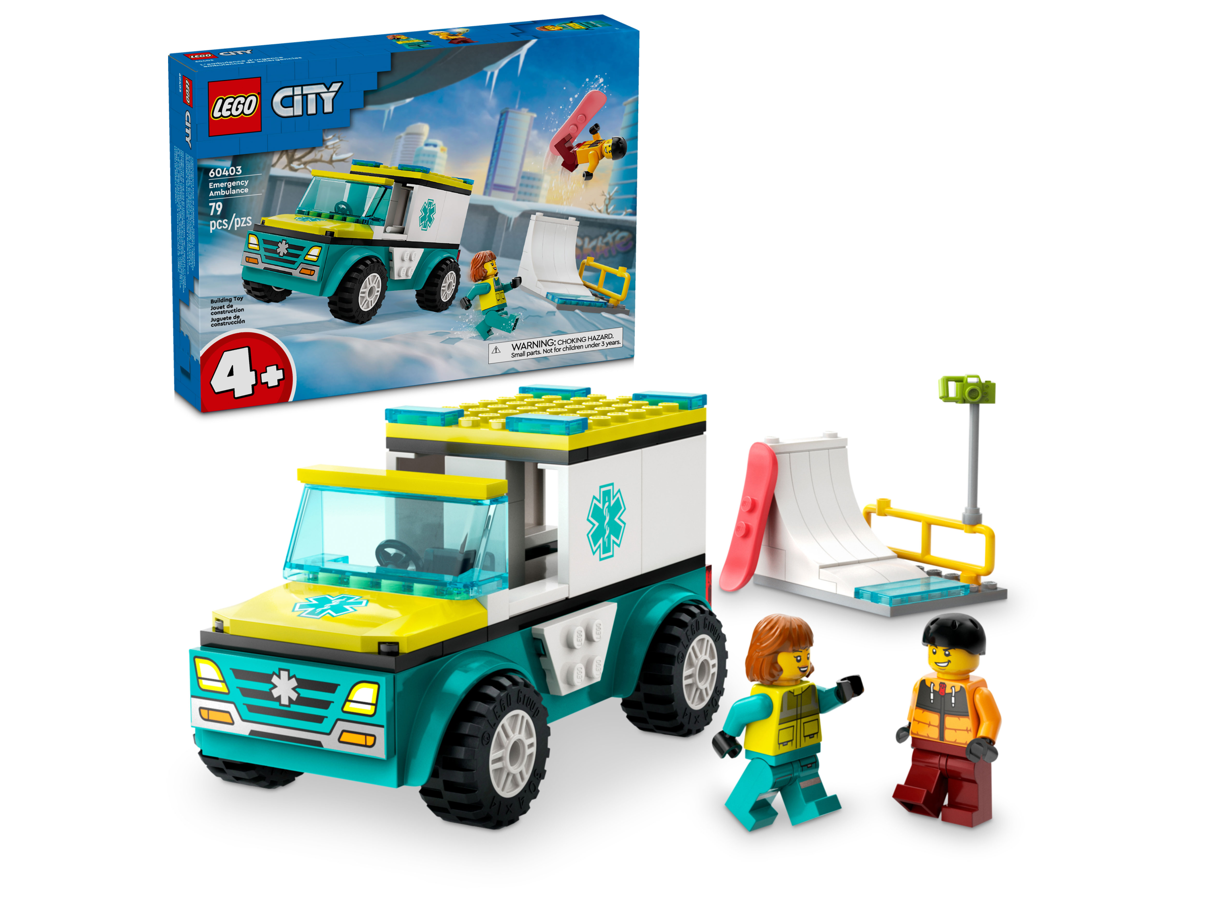 A ambulância de resgate e o snowboarder 60403