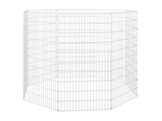 Enclos d'animaux en liberté 8 panneaux 54x100 cm fer galvanisé