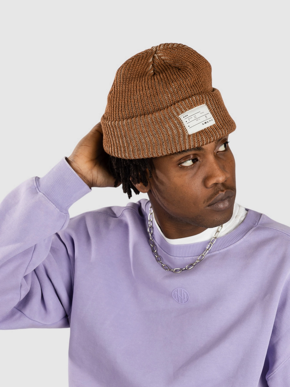 Interdimensional Travel Agency Phase Beanie brown/tan shadow