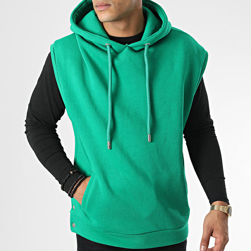 Sweat Capuche Sans Manches KL-2100 Vert