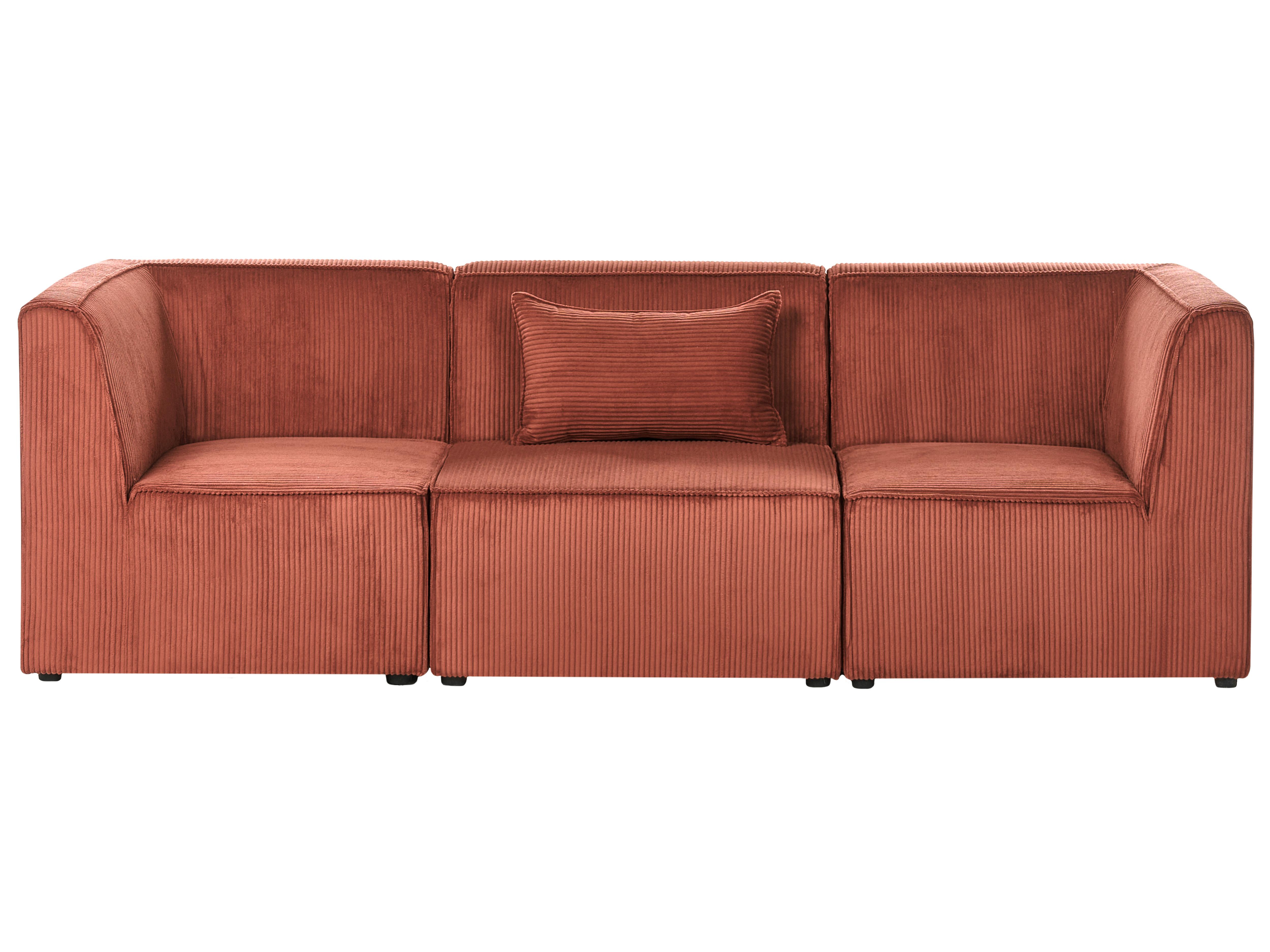 Modulaire hoekbank 4-zits LEMVIG Corduroy Goudbruin rechtszijdig