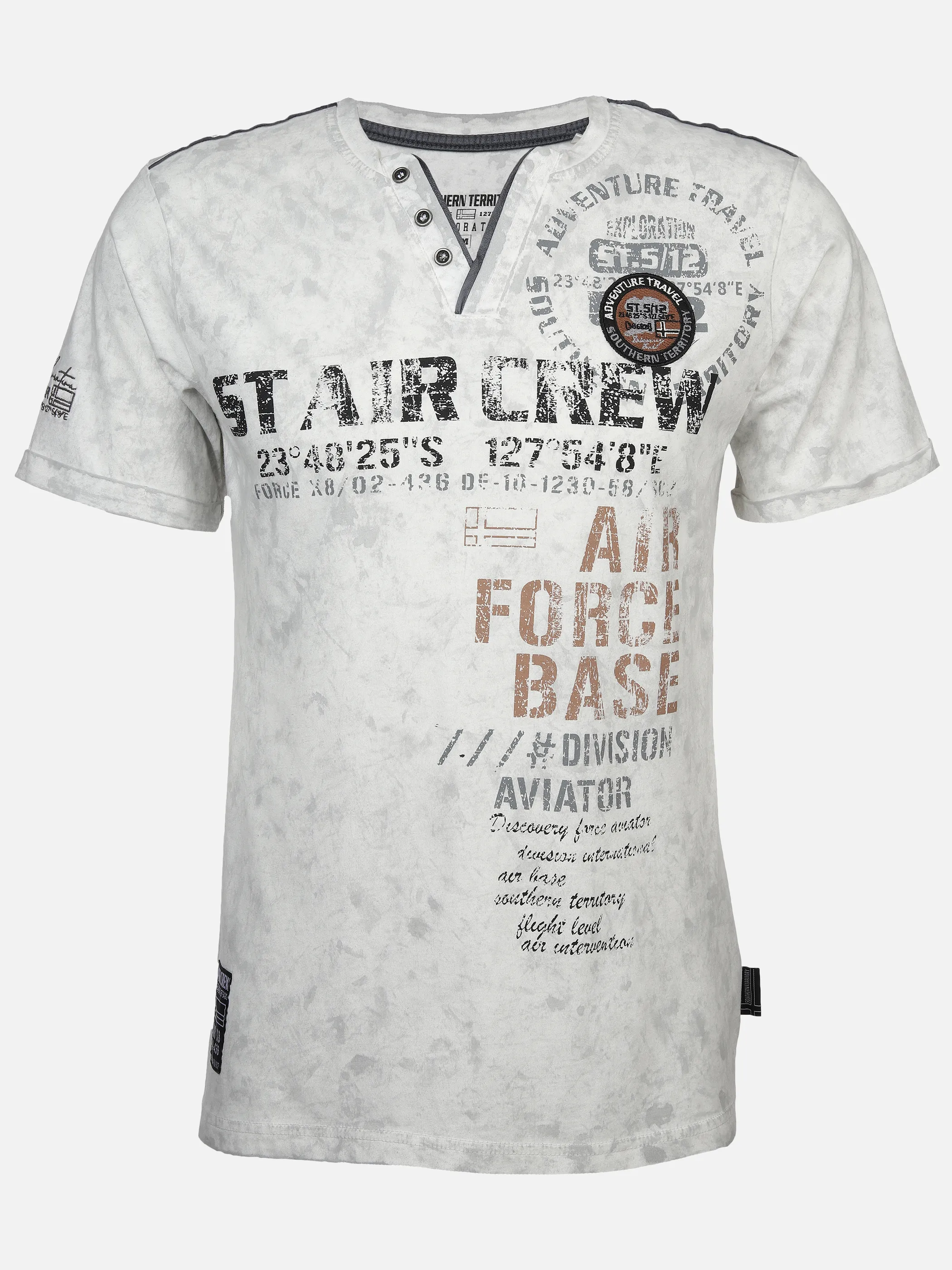 Herren Henleyshirt mit Print