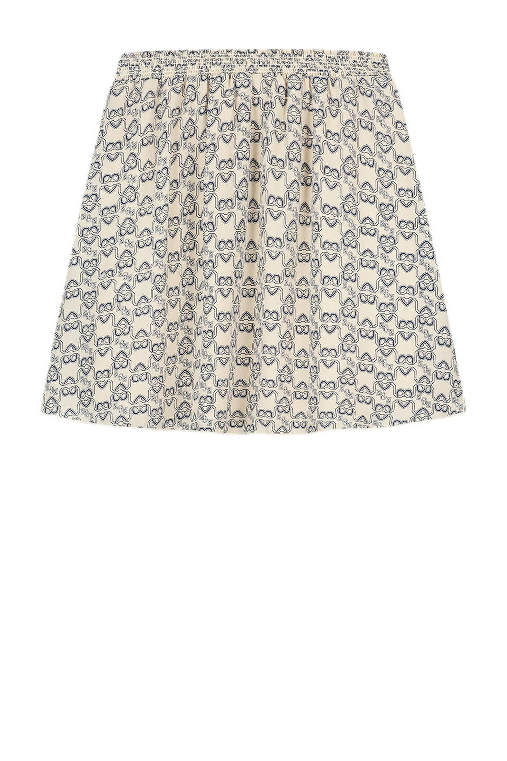 NIK&NIK rok Keeke met all over print en plooien beige