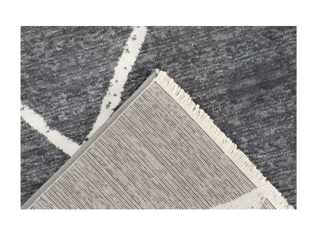 Tapis 230x160cm, design A105R coloris gris - Confort et élegance pour votre intérieur