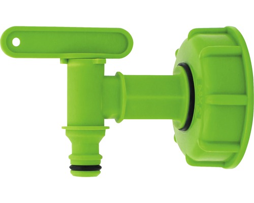 GRAF-adapter voor 2-inch IBC-tanks met kleine kraan, groen