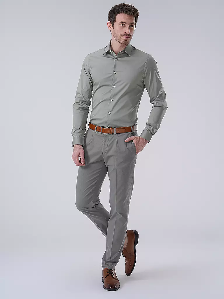 TIGER OF SWEDEN Hemd Extra Slim hellgrau