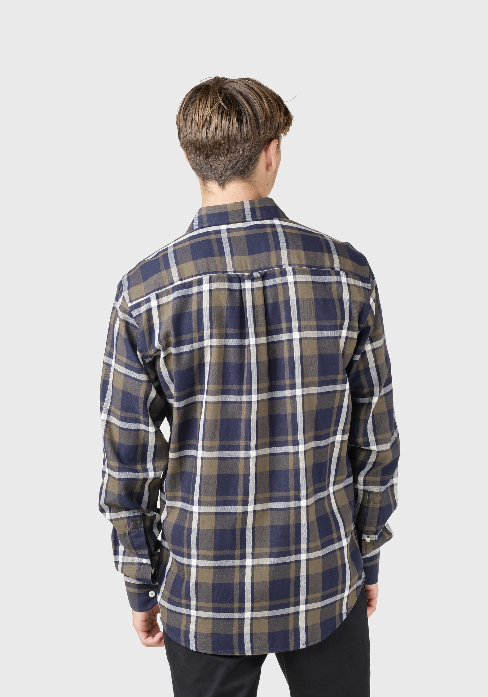 Klitmøller Collective Hemd Bruce Olive/Navy