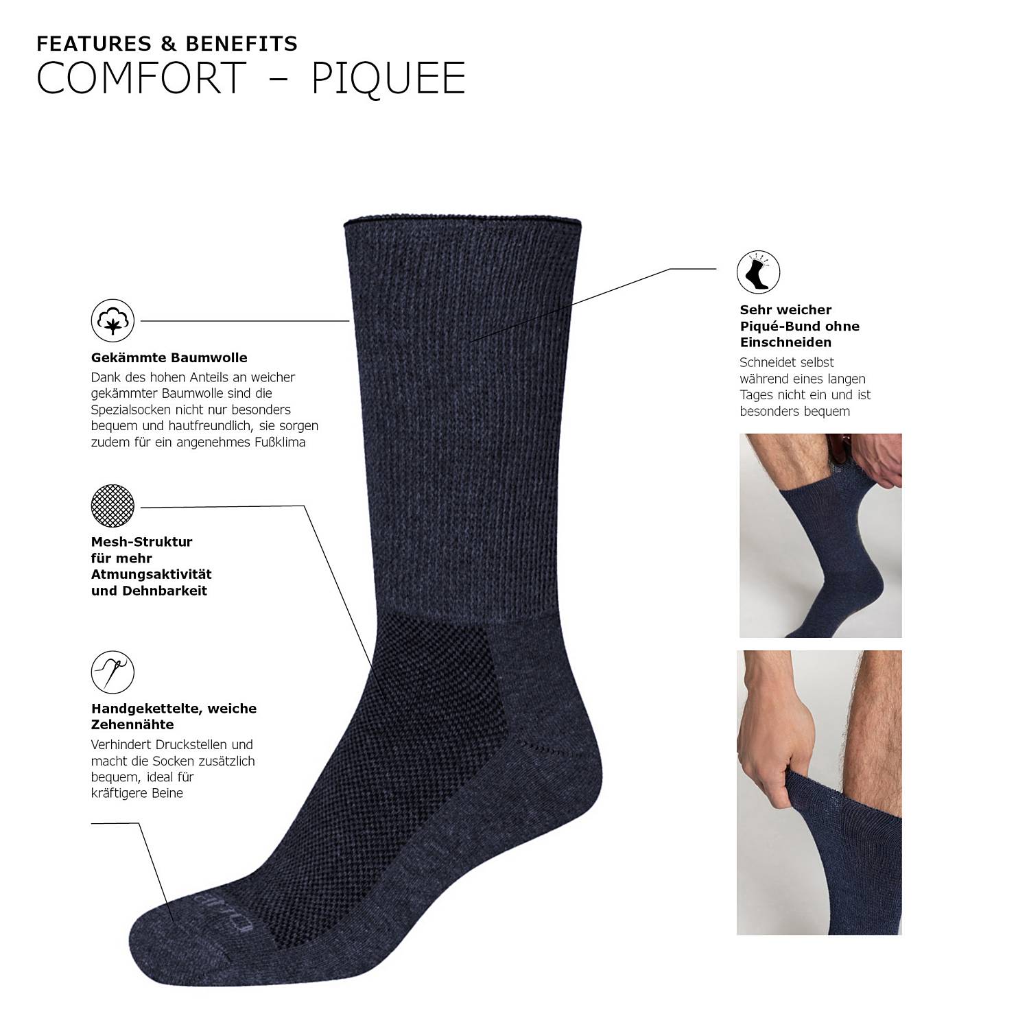Camano Unisex-Socken 4 Paar