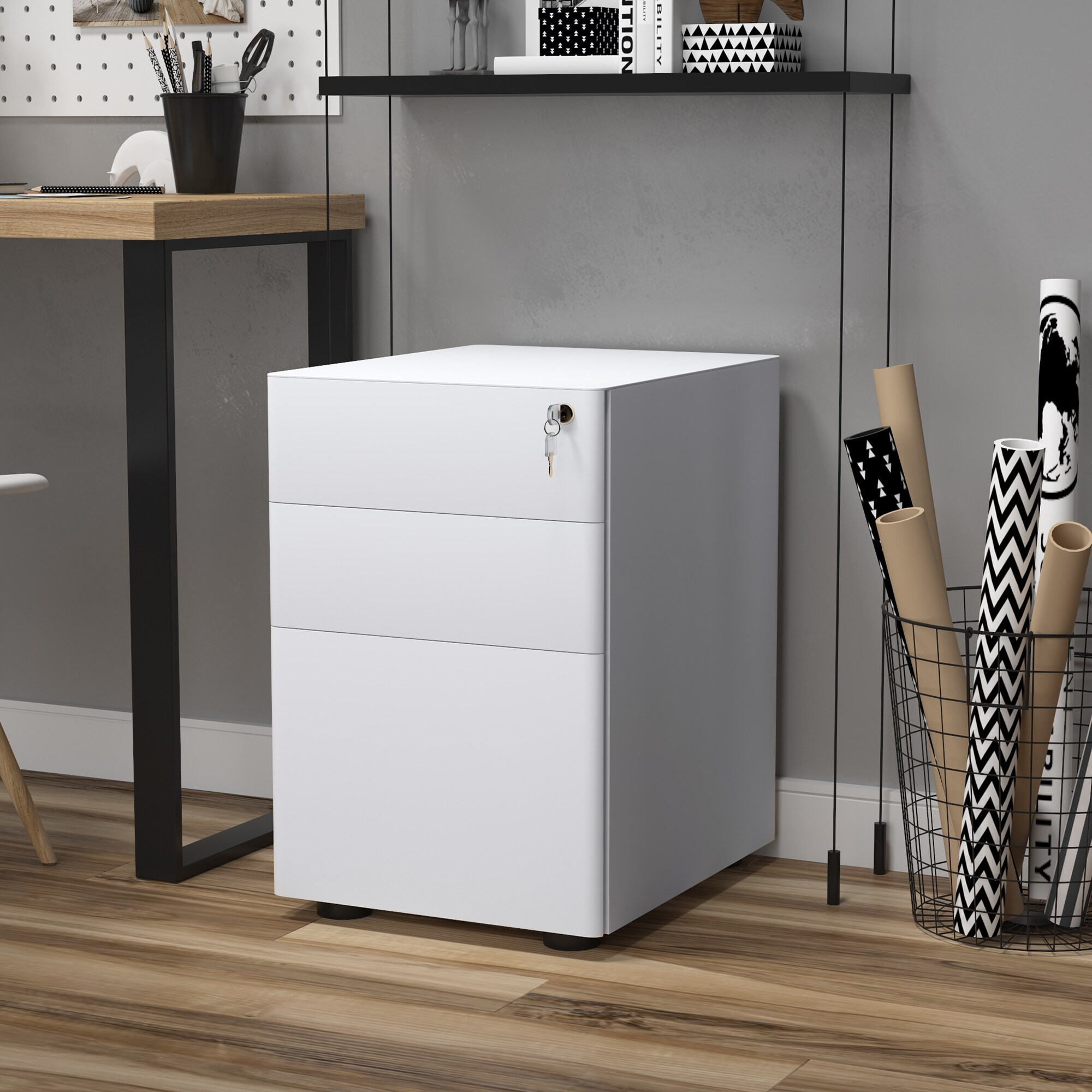 Vinsetto Aktenschrank mit Schließfach 39 x 48 x 59 cm (BxTxH)