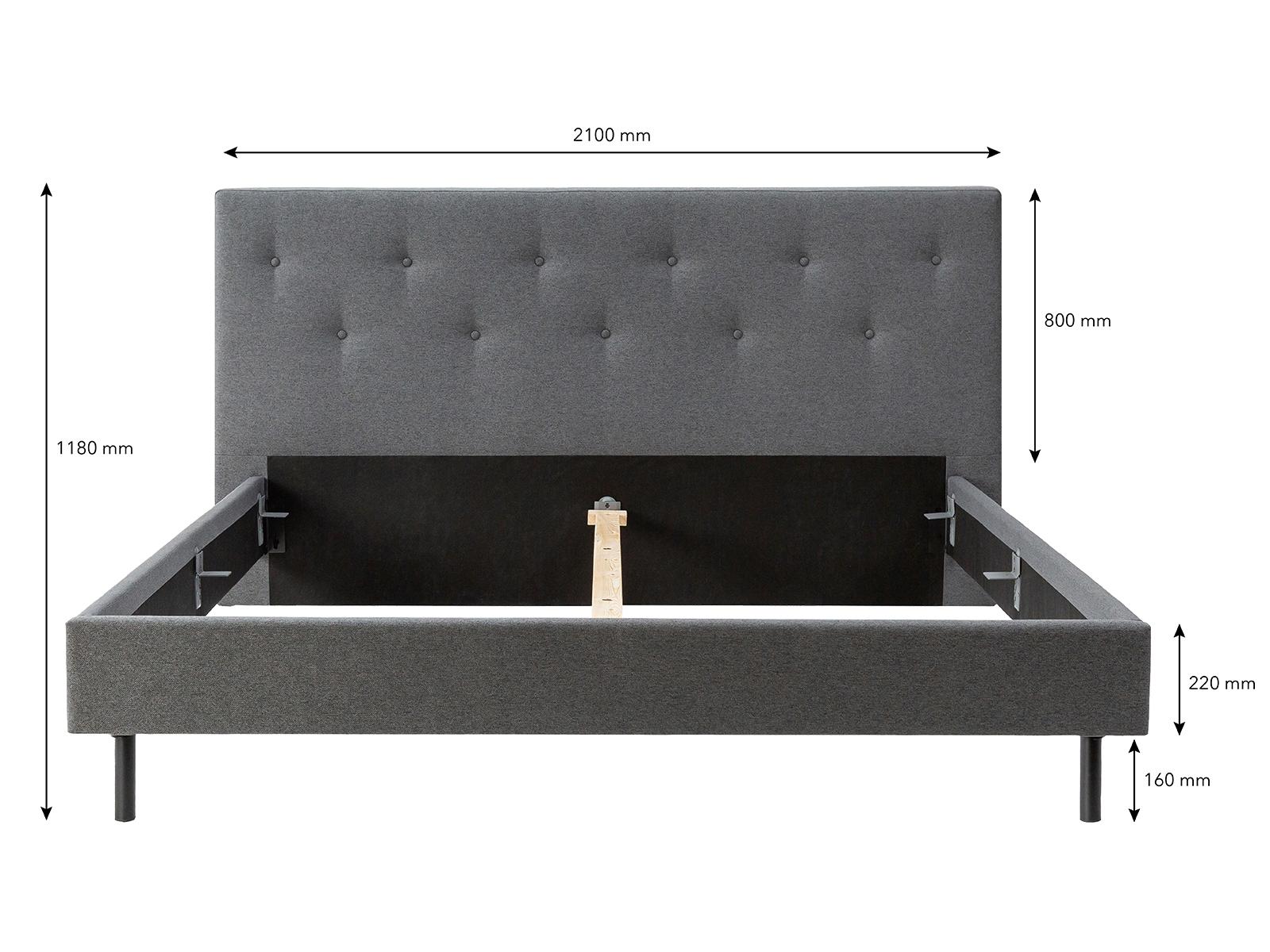 Nisco Ripple Polsterbett - 180x200cm