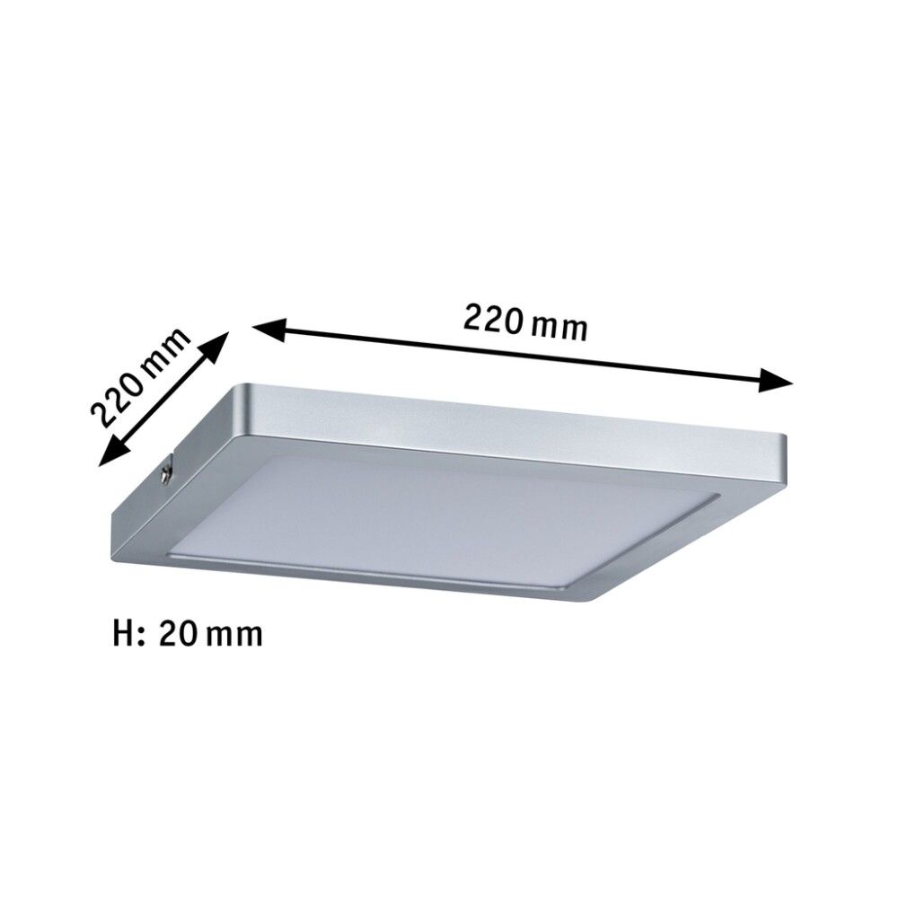 PANEL PAULMANN ATRIA VEGG/TAK LED220X220MM 16W 4