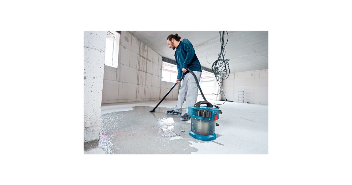 BoschGAS 18V-10 L nat- en droogzuiger  (Blauw, Accu en oplader niet inbegrepen)