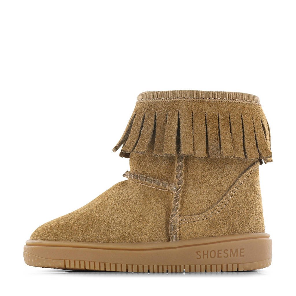 Shoesme suède enkelboots cognac