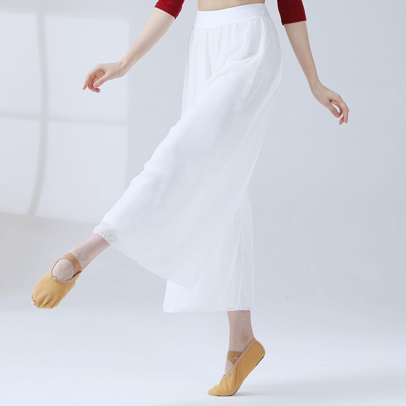 femmal - Hoge taille effen wijde broek