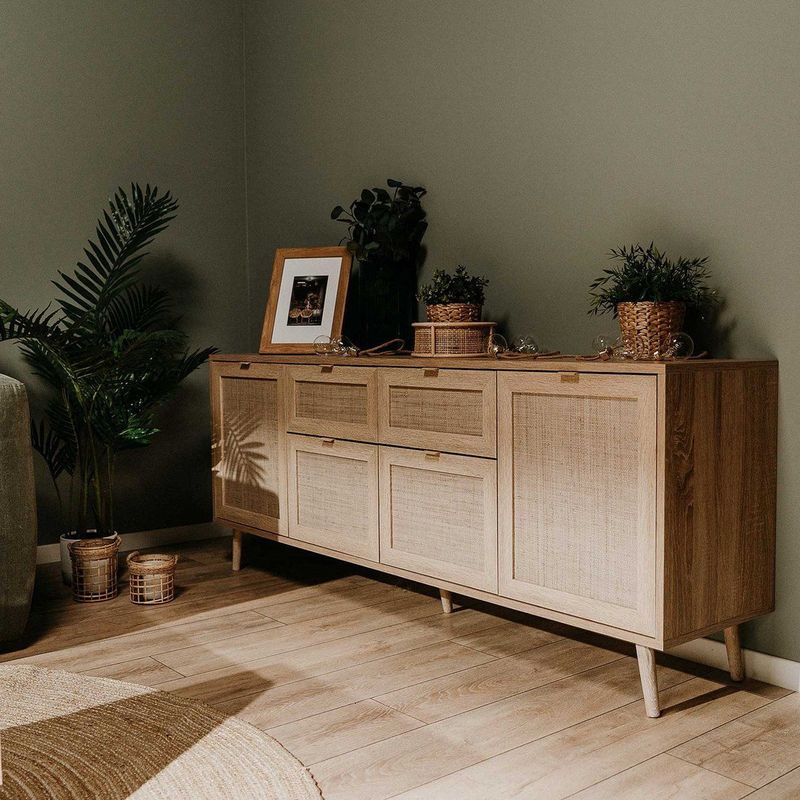 Dressoir - Bruin - Spaanplaat en MDF - 4 Deuren en 2 Lades