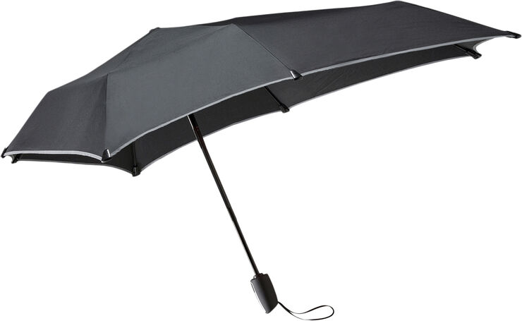 Senz Senz Mini Automatic foldable storm umbrella pure black reflective Pure black reflective