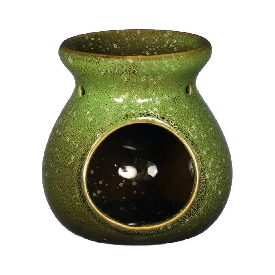 Ideas4seasons Geurbrander - amberblokjes/olie - keramiek - groen