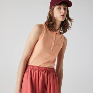 Polo L.12.D slim fit sans manches Manches Courtes - Orange - Lacoste - Femme
