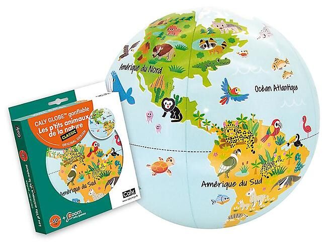 CALY - GLOBE GONFLABLE 30 CM LES P'TITS ANIMAUX NATURE