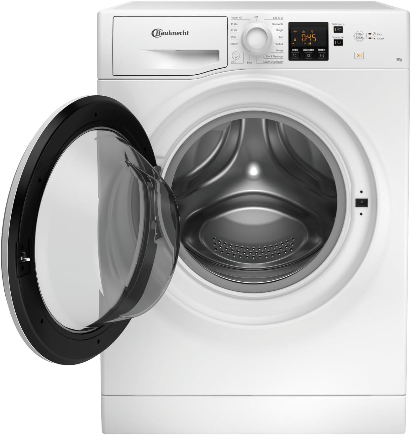 Bauknecht WAM 814 A Waschmaschine Frontlader/8kg/Energieeffizienzklasse A/Kurz 45/Anti-Allergie-Programm/Wolleprogramm/Kurz 30/Startzeitvorwahl/AutoClean/Flecken 40°