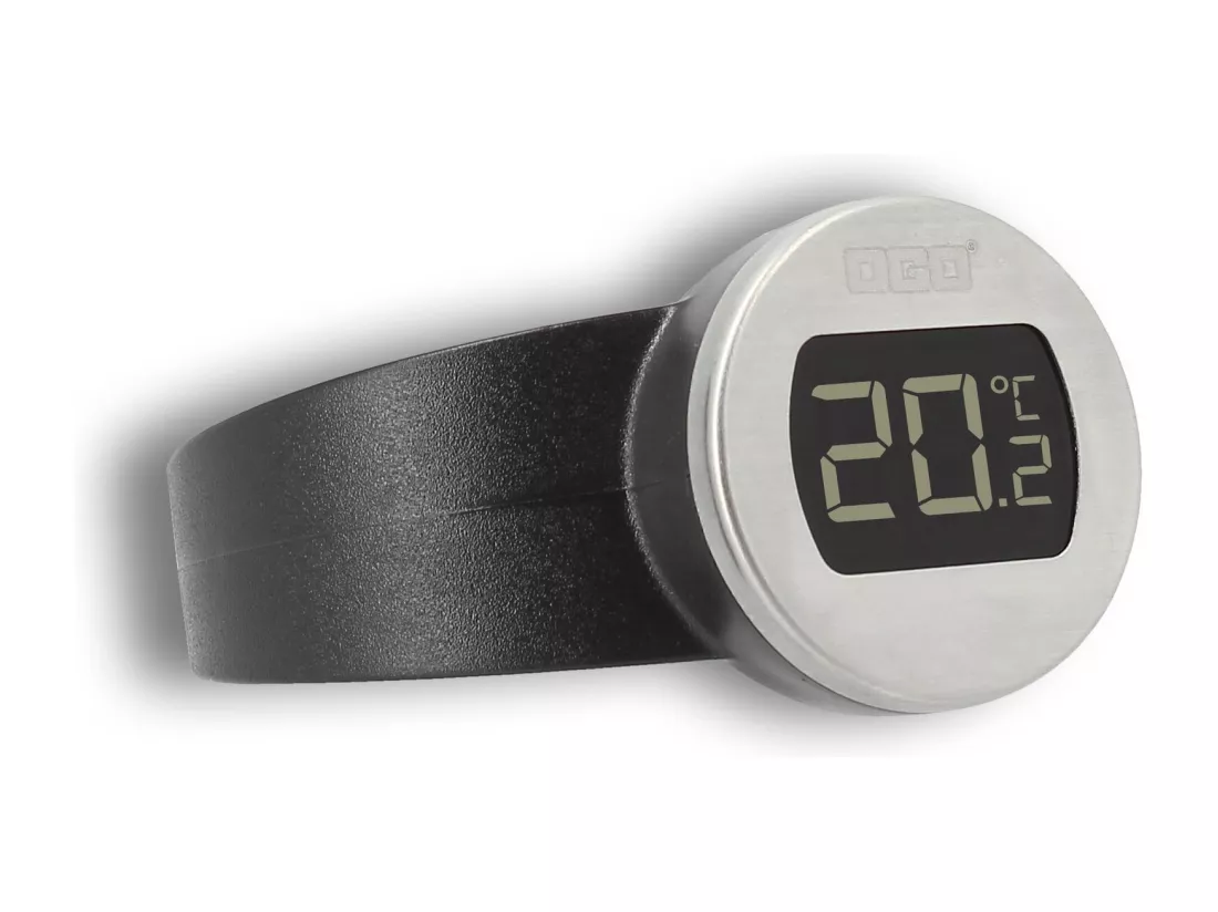 Ogo Living - Thermometre A Vin Digital Deluxe En Acier Inoxydable