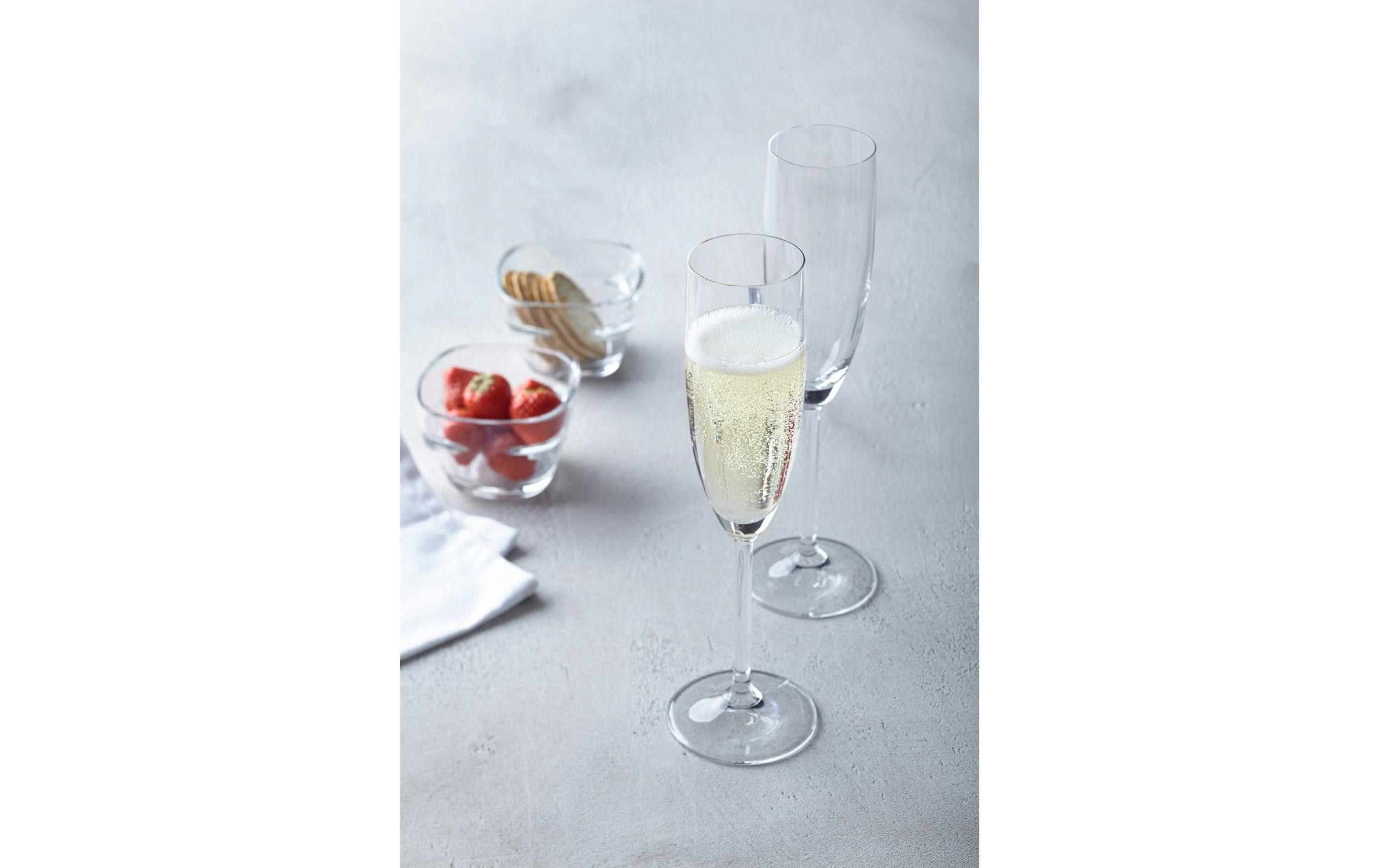 Sektglas Daily 200 ml, 6 Stück, TransparentGlas geeignet für Champagner oder Schaumweine