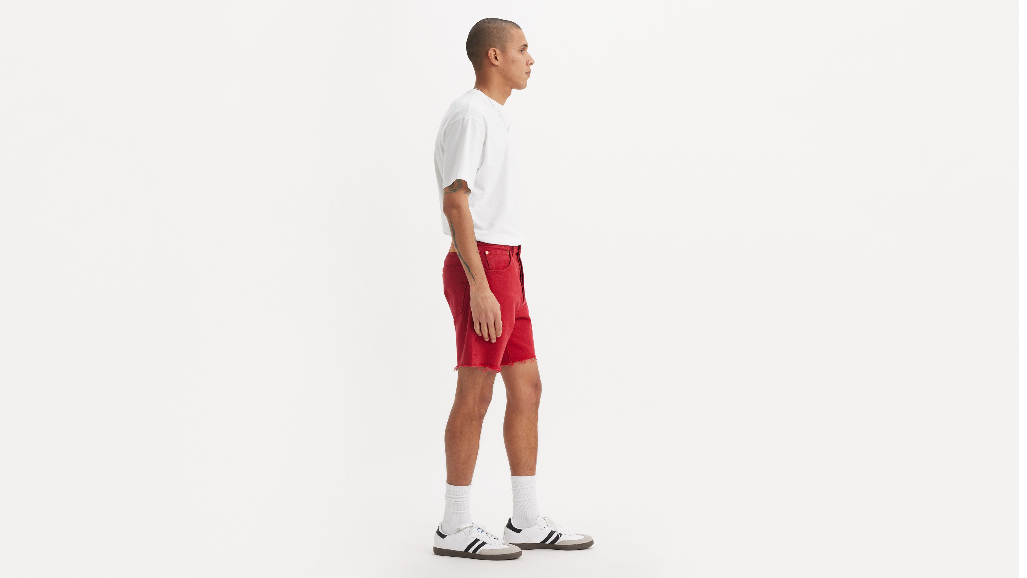 Short 501® '93 effiloché - Red Sun Gd Shorts - Rouge