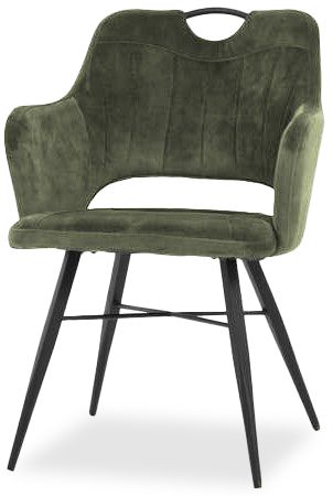 Eetkamerstoel groen Tirza B60 x D62 x H87 cm