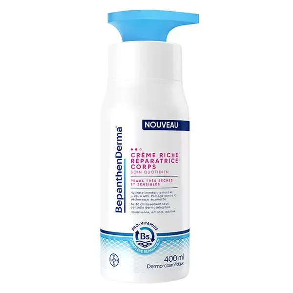 BepanthenDerma® Creme Corporal Reparador Rico para Pele Seca e Sensível 400ml