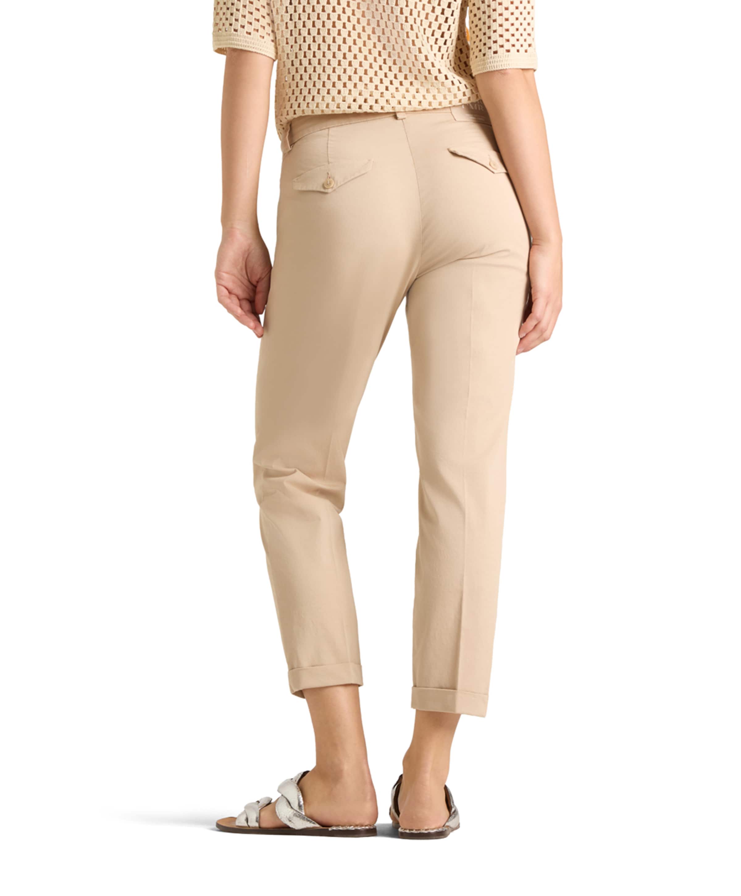 Cambio Karina turn-up dames broek beige