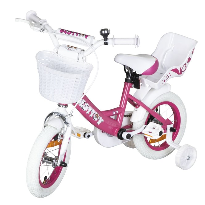 Fahrrad - weiß/pink - 12 Zoll
