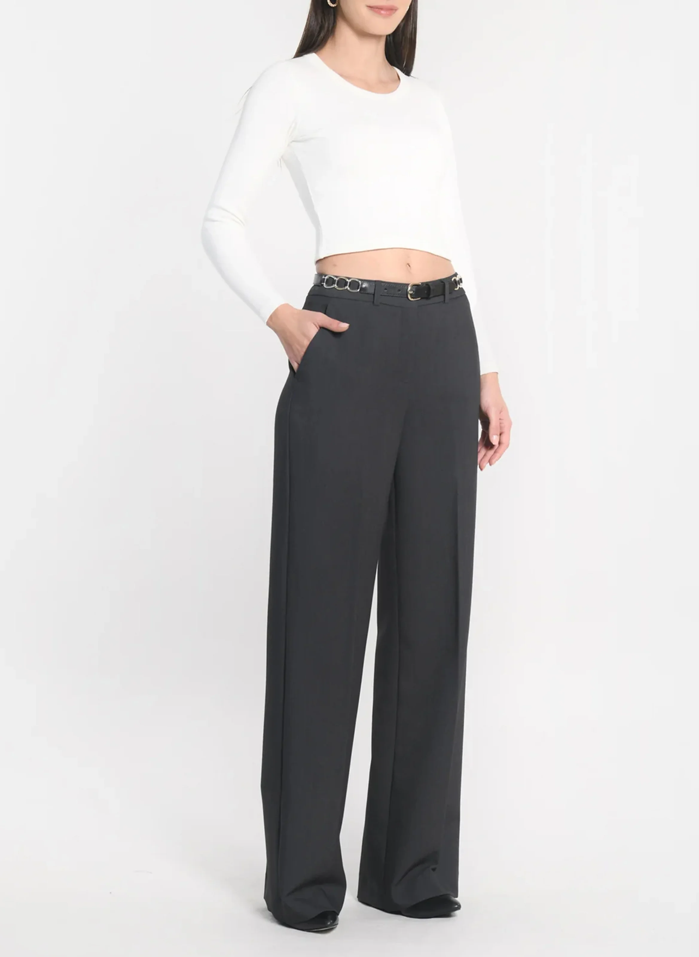 BRITNEY - Pantalon droit | Gris
