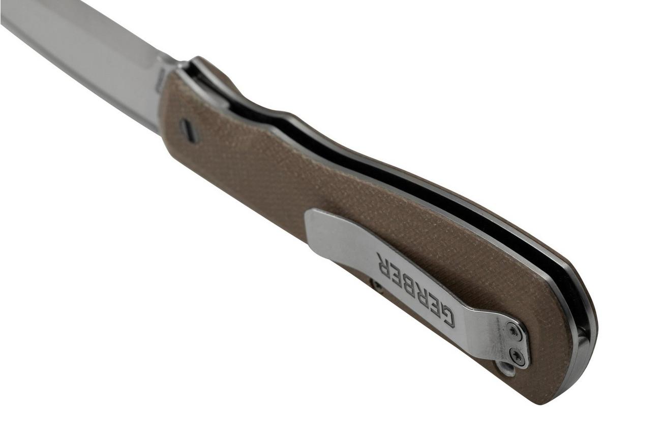 Gerber Mansfield 1064424 natural micarta, zakmes