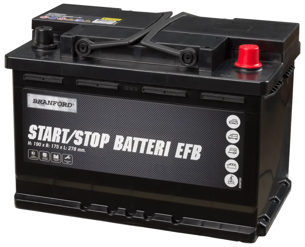 BRANFORD Autobatteri Start/Stop EFB 70Ah +højre