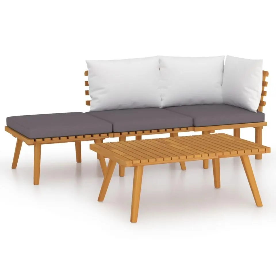 vidaXL - Loungeset - Bruin - Acaciahout