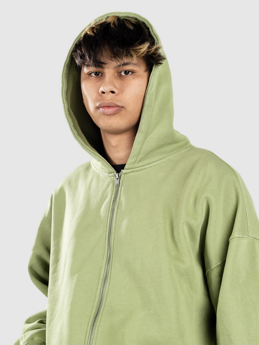 Ninth Hall Fundamental Zip Hoodie green