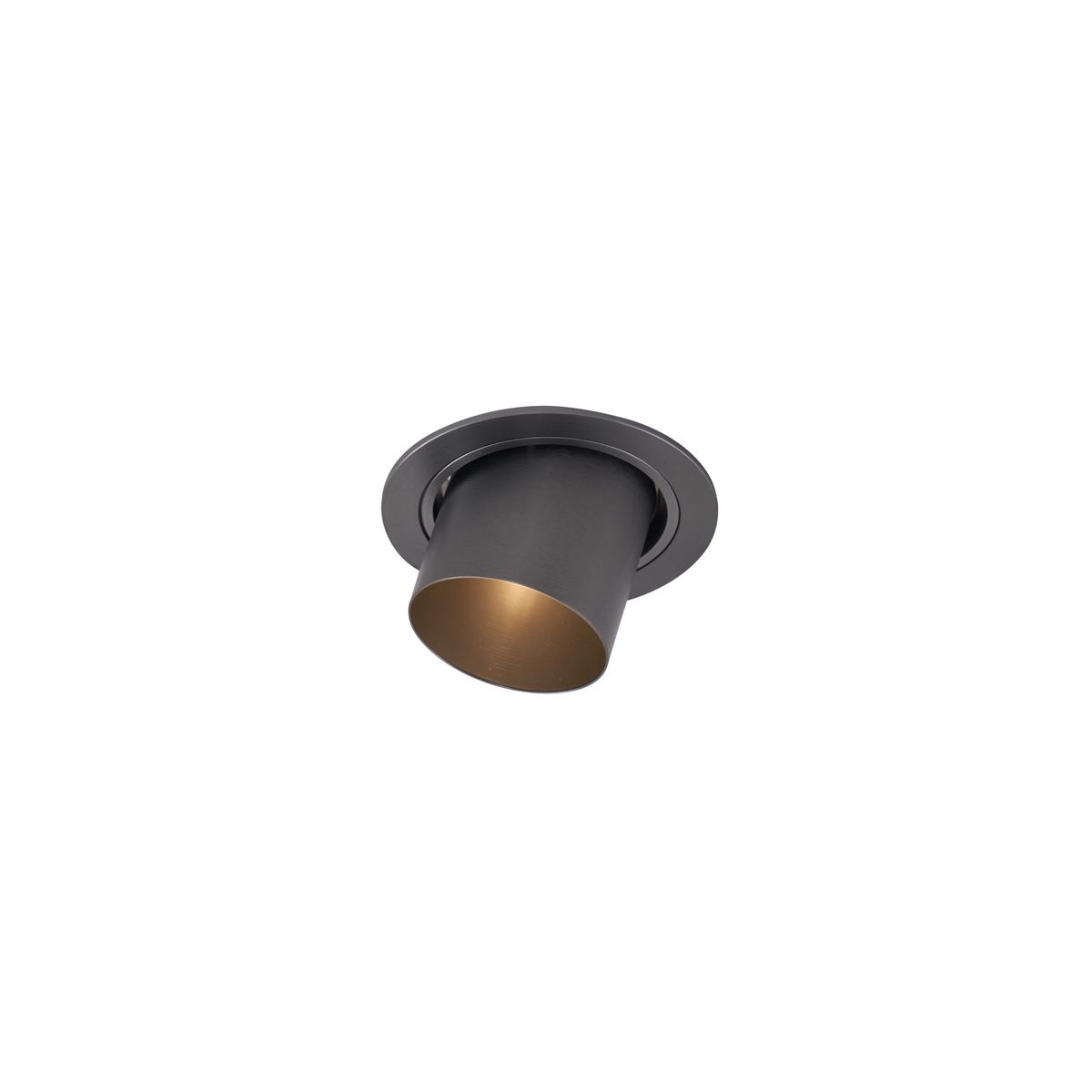 Moderne inbouwspot gunmetal GU10 50mm rond kantelbaar - Installa