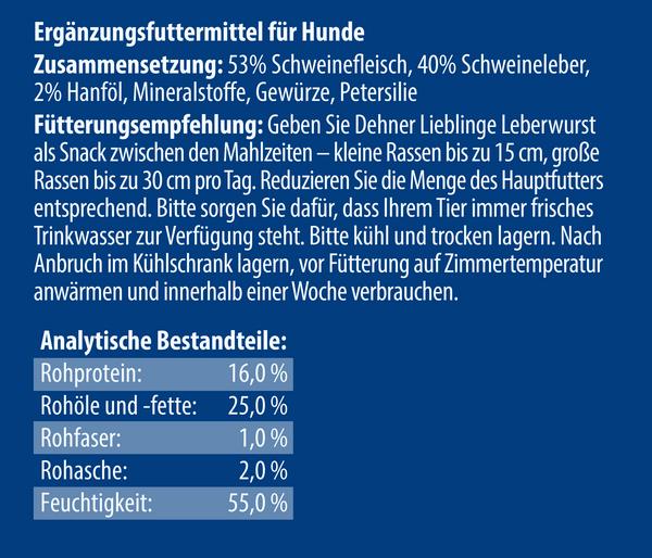 Dehner Lieblinge Hundesnack Leberwurst mit